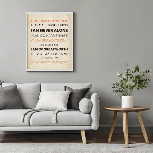 Posterizer 1 pcs-I Am Amazing Daughter of God-Spiritual Wall Art-Motivational & Inspirational Art-Religious Posters-Gifts for Christians- UNFRAMED...