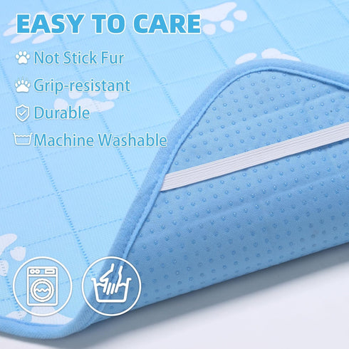 PUPTECK Upgraded Dog Cooling Mat Ice Silk Self Cool Pad for Small Medium Large Dogs and Cats, Non-slip Pet Bed for Summer or Hot Days Sleeping, Wa...
