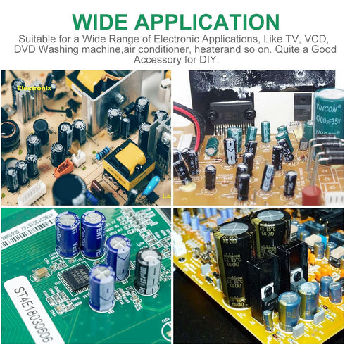 0.1uF?1000uF Capacitors 24 Value 500pcs Individual Box Lid Electrolytic Capacitor Assortment Kit for Industrial Electrical and Arduino?TV, LCD Mon...