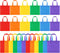 Aneco 24 Pack Non-woven Party Bags with Handles 8×8 Inch Treat Tote Bags Rainbow Party Gift Bags for Birthday Party Favor DIY Crafts Event Supplie...