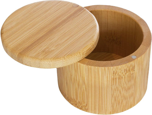 Totally Bamboo Salt Cellar with Swivel Lid – Bamboo Spice Box Storage Container for Kitchen Countertop with Magnetic Closure – Ideal for Sea Salt,...