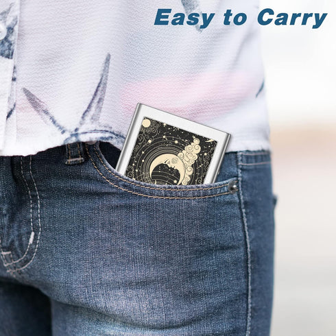 Rimilak Metal Credit Card Holder, Mini Credit Card Wallet RFID Blocking Slim Metal Hard Case for Women Men, Sun Moon...