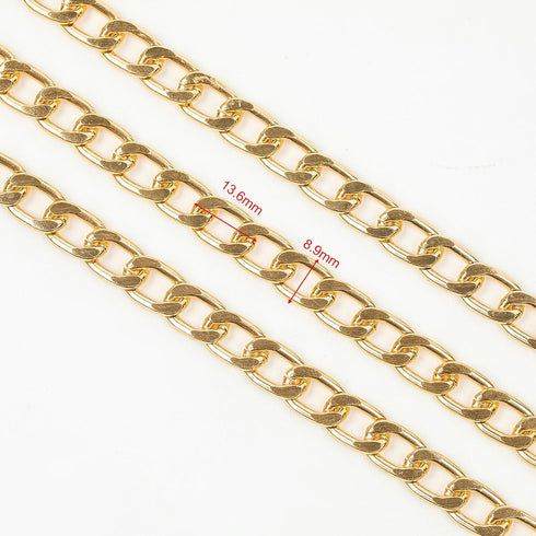 YOUBEIYEE 16.4 Feet Gold Chain for Jewelry Making, Lightweight Gold Plated Aluminum Curb Chain Handmade Decorative Craft Chain...