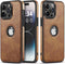 Classy Design Luxury Leather Phone Case for iPhone 15 Pro Max Non-Slip Grip Full Body Ultra Slim Protective Case (2023,6.7”) (Brown)...