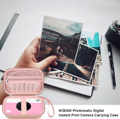 Camera Carrying Case for KODAK Printomatic Digital Instant Print Camera, Portable Bluetooth Photo Printer Storage Holder Bag, Mesh Bag Fits Photo ...