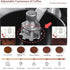 Manual Coffee Grinder with Burr, Coffee Bean Grinder for Espresso, French Press, Cold Brew, Includes 2 Glass Jars (11oz Each) and Brush, Hand coff...