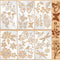 Lewtemi 6 Pcs Mixed Metal Stencil Wood Stencil Templates Stencils for Journaling Wood Burning Stencils for Wood Carving Drawing Engraving Scrapboo...