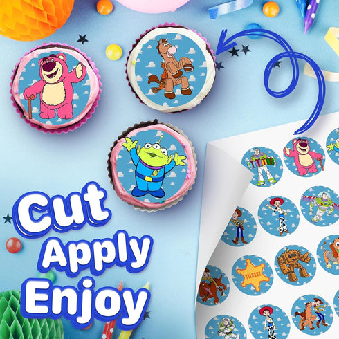 30 x Edible Cupcake Toppers – Classic story Themed Collection of Edible Cake Decorations | Uncut Edible on Wafer Sheet...