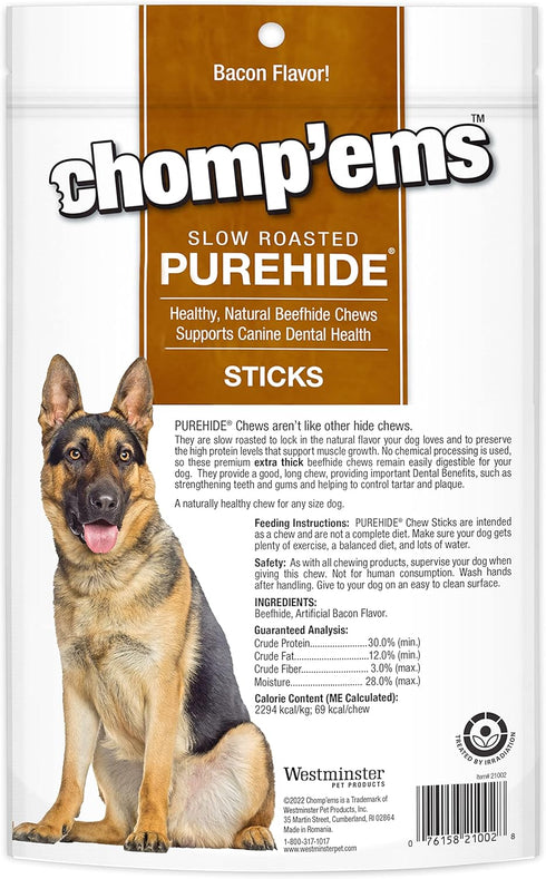 CHOMP 'EMS Ruffin' It 21002 Purehide Dog Chew, 5 oz...