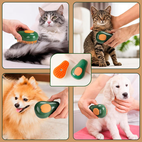 Cat Steam Brush, 3 in 1 Cat Brush for Shedding,Spray Cat Brush For Pets Grooming, Portable Pets Hair Removal Tool For Cats and Dogs, Pets Steamy B...