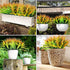 CLONG 4pcs Artificial Fake Grass Plants Faux Fake Grasses Plastic Plant Greenery (Orange and Green)...