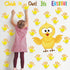 77Pcs Easter Chicks Handprint Bulletin Board Decoration Set, Chick It Out It’s Easter Cutout Chalkboard Wall Decor, Party Border Trim Supply for E...