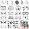 Marspark 24 Pcs Halloween Face Paint Stencils Set Reusable Face Painting Makeup Stencils Face DIY Art Template for Halloween Cosplay...