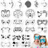 Marspark 24 Pcs Halloween Face Paint Stencils Set Reusable Face Painting Makeup Stencils Face DIY Art Template for Halloween Cosplay...
