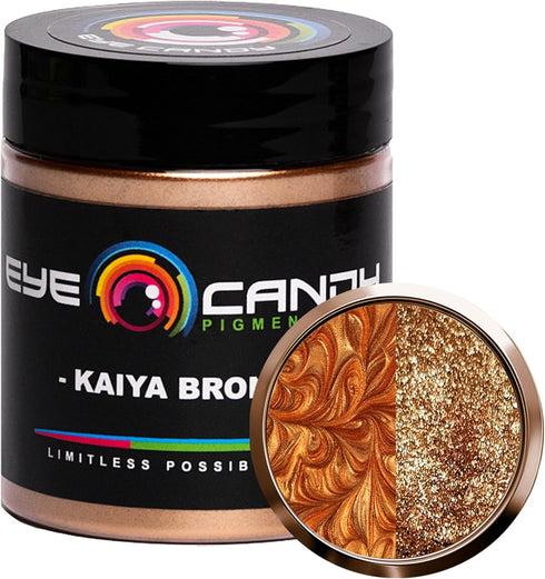 Eye Candy Pigments Premium Bronze Mica Powder - Kaiya Bronze (25gr) - for Epoxy, Resin, Soap, Paint, Woodworking, Acrylic Pouring, Bath Bombs, Fis...
