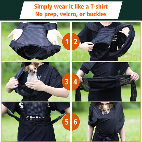 Dog Carriers for Small Dogs,Hands Free Cat Carrier,Front Facing Dog Backpack Carrier,Cat Sling,Double Shoulder Strap Design,Freeing Hands and Redu...