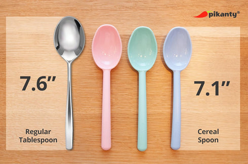 Plastic Spoon Portable Cereal, Soup, Porridge, Spoons Reusable Dinner Scoops for Home Kitchen Buffet Restaurant Flatware | Made in USA...