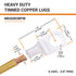 SELTERM 25pcs 8 AWG 3/8" Stud Marine Grade Tinned Copper Battery Cable Lugs, 8 Gauge Ring Terminals, UL Wire Lugs Electrical Battery Cable Ends, T...