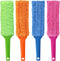 4 Pack Microfiber Dusters - 15 Inch Length, Flat Design, Electrostatic Dust Adsorption, Detachable and Washable, Feather Duster for Cleaning Gap, ...
