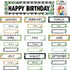 116Pcs Eucalyptus Birthday Bulletin Board Set Classroom Happy Birthday Chart Cutouts Name Plates Decorations for Calendars Bulletin Boards Wall Pr...