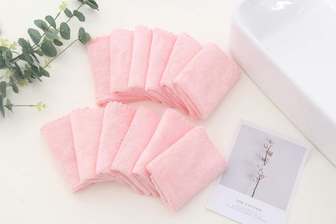 12 Pack Baby Washcloths - Extra Absorbent and Soft Wash Clothes for Newborns, Infants and Toddlers - Suitable for Baby Skin and New Born - Microfi...