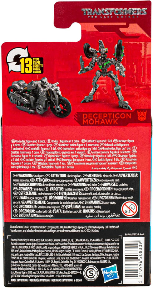 Transformers Toys Studio Series Core The Last Knight Decepticon Mohawk, 3.5-inch Converting Action Figure, 8+...