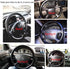 Top Genuine Leather Steering Wheel Cover Universal 15 Inch with Anti-Slip Design and Soft Padding,Steering Wheel Stitch on Wrap...
