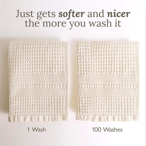 GILDEN TREE Waffle Hand Towels for Bathroom Quick Dry Towel Super Absorbent Thin 100% Cotton Hand Towels Lint Free, Hand Towels for Bathroom Set o...