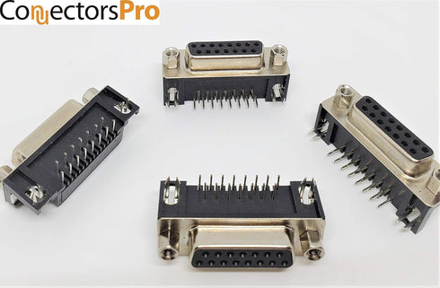 Pc Accessories - Connectors Pro 10-Pack DB15 Female Right Angle PCB Mount Connector, 90 Degree D-Sub DR15 F 10-PK...