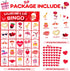 Valentines Day Large Size Bingo Game Card for Kids/Adults, 24 Players - Valentine Game for Family/School Classroom/Large Group, Valentine Party Fa...
