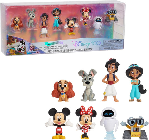 Disney100 Years of Love Celebration Collection Limited Edition 8-Piece Figure Pack, Kids Toys for Ages 3 Up by Just Play...