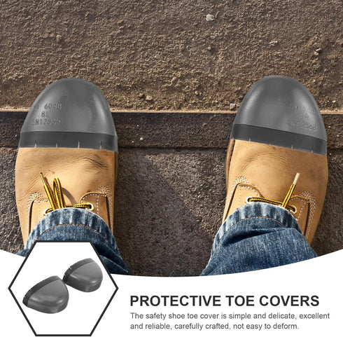 DOITOOL 1 Pair shoe toe covers steel toe covers for work shoe steel toe inserts steel toe covers for safety shoe safety shoe toe guard safety shoe...