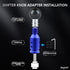 Shifter Knob Adapter M12x1.25 Shift Knob Adapter Aluminum Alloy Shifter Knob Adapter Kit for Most Non-Threaded Manual Transmission (Blue)...