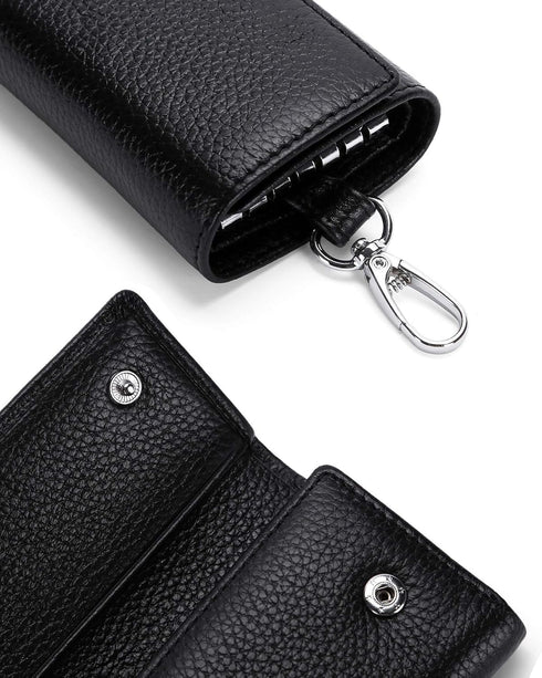 RuoFeng Keychain Key Holder Ring with 6 Hooks Snap Closure (Black)...