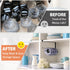Tumbler Lid Organizer, Horizontal Tumbler Lid Storage Hook Up to 10 Lids, Space Saving Cup Lid Holders Under Cabinet Tumbler Lid Hook for Kitchen ...