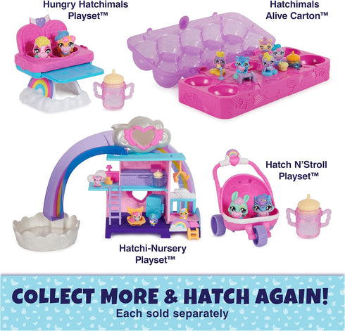 Hatchimals Alive, Hatch N’ Stroll Playset with Stroller Toy and 2 Mini Figures in Self-Hatching Eggs, Kids Toys for Girls and Boys Ages 3 and up...