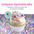 Sprinkle Pop Unicorn Sprinkle Mix| Pastel Pink Purple Blue White Sprinkles with ~20 Unicorn Wafer Paper and Gold Dragees Made in USA for Decoratin...