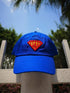 Father's Day Super Dad Hat 100% Cotton Cap 3D Embroidery Blue...