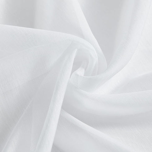 HLC.ME White Sheer Curtains 72 inches Long - 2 Panels Semi Sheer Voile Window Curtain Drapes Grommet Panels for Bedroom, Living Room & Kids Room (...