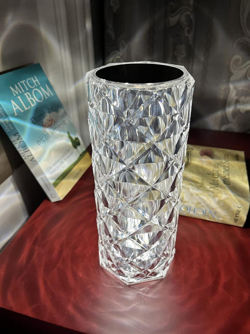 Remote &Touch Control Crystal Table Lamp 3 White and 16 RGB Color Atmosphere Light,Romantic LED Rose Diamond for Living Room Bedroom Party Festiva...