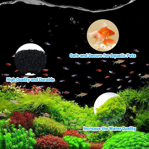 8 Pack Replacement Filter Sponges Compatible with Kulife Aquarium Filters, 2 Coarse Sponge, 4 Carbonized Sponge, 2 Fine Sponge...