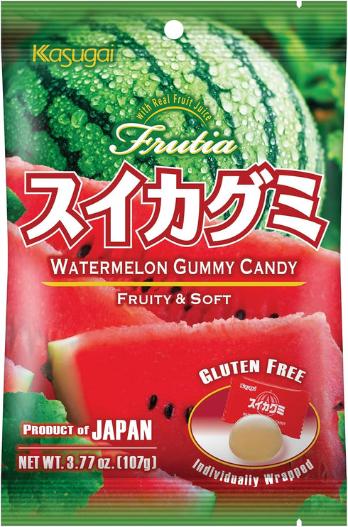 Japanese Gummy Candy from Kasugai - Watermelon - 107g...