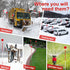 Reflective Driveway Markers - 50”High Visiblility Driveway Reflectors Double Sided with Red & White Extra Thick Stainless Steel Pole - Rustproof f...