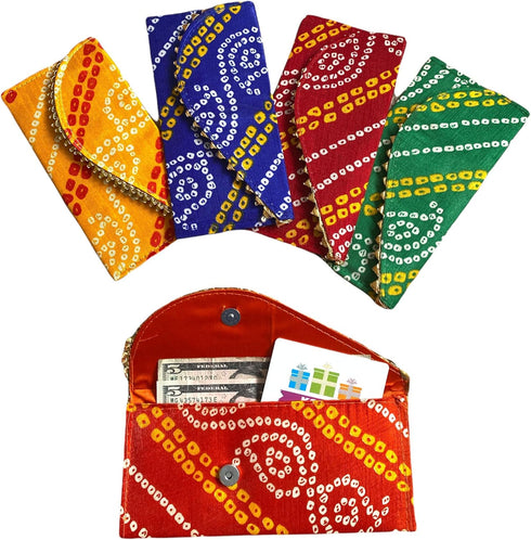 Pack Of 5 Money Envelopes For Cash Decorative Gotta Fabric Shagun Lifafa Gift Card Holder Lucky Cash Currency Holder Magnetic Tip Envelopes Weddin...