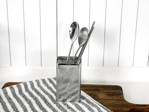 LENITH Kitchen Utensil Chopsticks Perforated Holder with Hooks - Stainless Steel Storage for Organizer Dishwasher Safe (Small Square)...