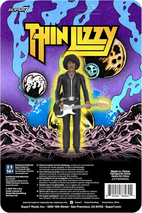 Super7 Thin Lizzy ReAction Figures - Phil Lynott (Black Leather) Action Figure...