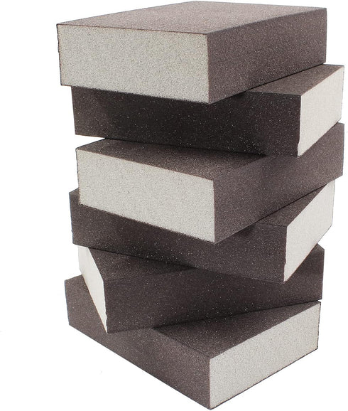 220 Grit Sanding Block - 12Pcs, Wet Dry Sanding Sponge Foam Sandpaper Block Washable & Reusable Sandpaper Sponge for Drywall Wood Plastic Metal Fu...