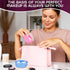 2Pcs Talcum Powder Brush with Holder - Dusting Powder with Puff for Women Set, 3.6x2.45 Pink and Blue Colors, Easy to Clean and Store, Gentle and ...