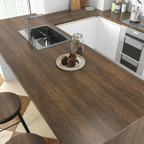 Wood Grain Contact Paper Kitchen Countertop Peel and Stick Wood Wallpaper Brown Self Adhesive Peel and Stick Countertops Retro Wood Look Contact P...