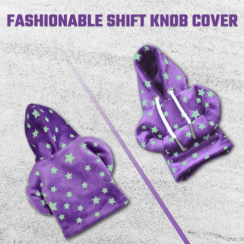 Shift Knob Cover Upgrade Star Gear Stick Hoodie Automotive Interior Knob Cover Sweater Shifter Hoodie Car Shifter Cover, Universal Shift Knob Hood...